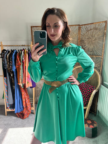 70s Jade Green Dress