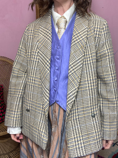80s Double Breasted Wool Blazer