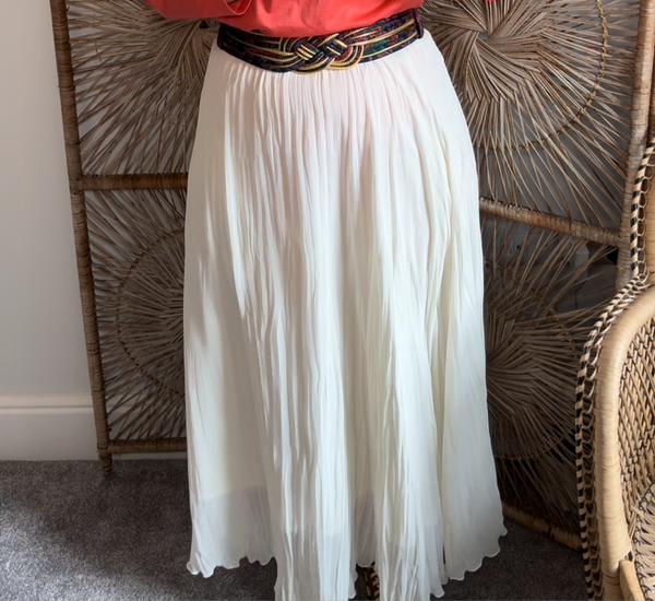 90s White Maxi Skirt