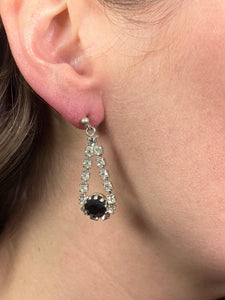Rhinestone Pear Drop Earrings