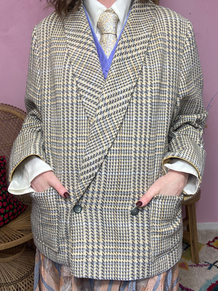 80s Double Breasted Wool Blazer