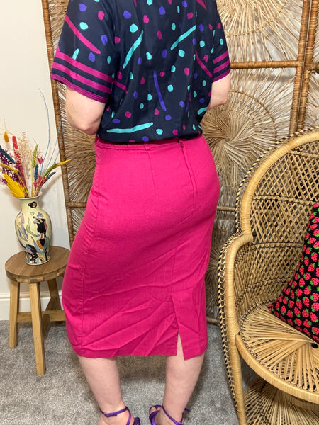 90s Hot Pink Skirt