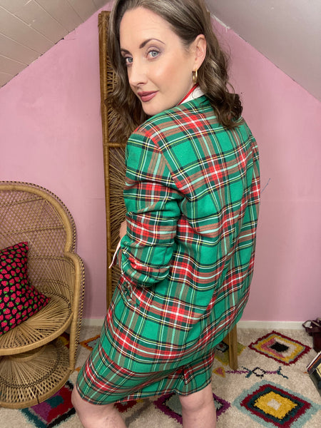 90s Red & Green Check Suit