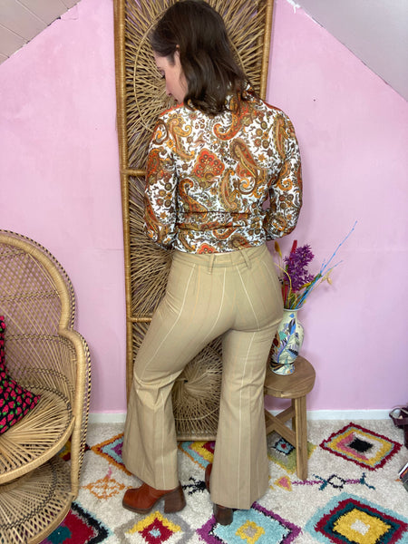70s Stripe Flared Trousers