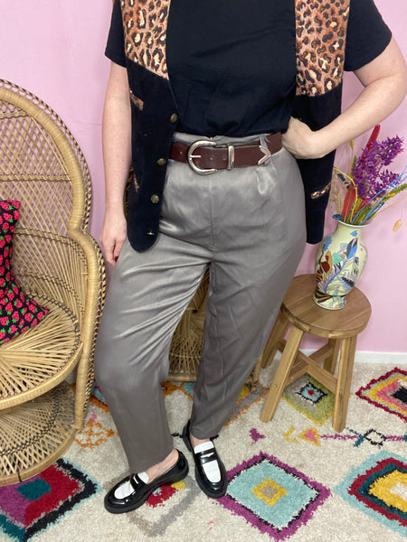 90s Grey High Waisted Trousers