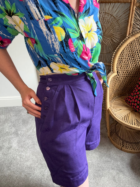 Vintage Purple High Waisted Shorts